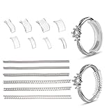 BOXOB 14pcs Ring Adjuster for Loose Rings, Invisible Tightener Transparent Ring Resizer Guards Spacer Adjuster Never Come off and Spin Suitable for Women Men