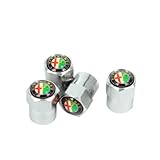 Alfa Romeo Metal Chrome Tyre Valve Dust Cap