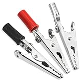 WMYCONGCONG 22 PCS Metal Alligator Clips Electrical Test Clamps with Plastic Hands Red Black Kit