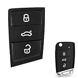 Kelay Polo Golf 7 Mk7 Skoda Kodiaq Fabia Seat Ateca Ibiza Leon Car Key Rubber Pad - 3 Button Remote Car Key Fob Buttons Replacement - 1 Pcs
