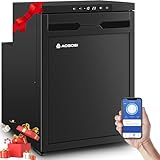 AAOBOSI 45L Campervan Fridge, Camping Refrigerator with APP Control, 12V Fridge Freezer for Campervan, Car, Truck, Boat, Motorhome, Travel