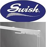 Swish Superluxe Corded Curtain Track Set, White, 175 Cm