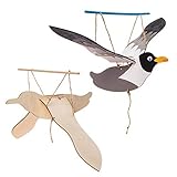 Baker Ross AW446 Seagull Wooden Puppet Kits (Pack of 3)
