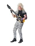 Men's Black & White Zebra Print Trousers Costumes (Pack of 1) - Eye-Catching Design, Perfect for Parties, Music Festivals, 1970s-Themed Events, & More Halloween Halloween