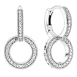 Earrings Pandora Double-circled Pandora 299052C01 sterling silver