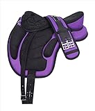 WILD RACE Freemax Treeless Saddle, Available in 13 Colors 9 Sizes (15", Purple)