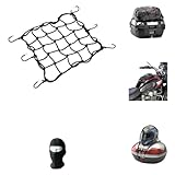 Compatible with Husaberg FS 570 Ragno Luggage Carrier Net with Steel Hooks and Scratch Protection Rubber for Attaching Items to Motorcycle or Topcase