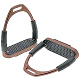 YNR® Safety Stirrups Horse Riding Bendy Irons Equestrian Saddles Tack Rose Gold