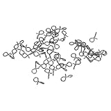 VGEBY 50pcs Fishing Snaps, Black Stainless Steel Fly Hook Lure Snap Quick Change Fishing Snaps(S)