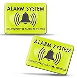 SkinoEu 2 x 3D Gel Sign Notification Symbol Warning Alarm System Protection Property Security Stickers Marking for Gate Door KS 84