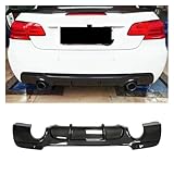Carbon Fiber Car Rear Bumper Diffuser Lip Spoiler Compatible For BMW 3 Series 325i 330i 335i E92 E93 Sport Coupe Convertible 2007-2013(Dual Exhaust Single)