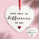 Thank You Gift Thank You Plaque Never Forget the Difference You Make Christmas Birthday Gifts Hanging Decoration for Women Friends Teacher Nurse