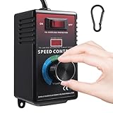 Speed Controller, AC 220V-240V Motor Fan Speed Controller 15A Max 4000W Power Electronic Voltage Regulator with LED Display, Temperature Speed Dimmer for Angle Grinder/Blower/Electric Drill