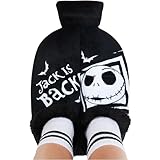 Disney Stitch Hot Water Bottle Slippers Foot Warmer with Plush Fleece Cover 1.8L Heated Foot Muff Cold Feet Arthritis Renauds Muscle Pain Relief Slip On (Black Jack_1800 ML)