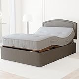 MiBed Electric Adjustable Bed with Mattress, Headboard & Drawer – Remote Control, UK Made, 5-Year Warranty (BEIGE, 120cm x 200cm)