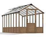 Canopia Outdoor Greenhouse Cedar Wood Frame UV-Protected Polycarbonate Panels Natura (Cedar Clear, 8x17 (2.4x5))