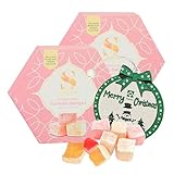 Delicious Turkish Delight Gift Box - Pack of 2 x 200g Traditional Lemon & Rose Turkish Delight Sweets Selection with Topline Tree Decoration. Christmas Gifts for Women, Stocking Fillers