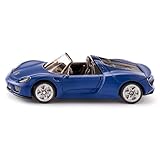 siku 1475, Porsche 918 Spyder, Metal,Plastic, Toy car for children, Silver, Rubber tyres