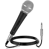 Pyle Microphone - Professional Dynamic Vocal Microphones, with ON/OFF Switch, Dynamic Cardioid, Handheld Mic for Singing, w/ 4.5 m – XLR Audio Cable, Compatible for Karaoke-Speaker-Speech-Amp-Mixer