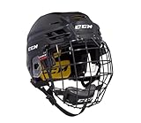 CCM TACKS 210 COMBO Senior BlackM Hockey Helmet Combo