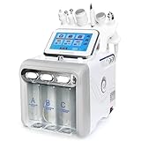 Hydrogen Oxygen Facial Care Machine,6 in 1 Aqua Facial Machine UK,Professional Aqua Facial Machine,Hydrogen Oxygen Beauty Instrument with LED Display fit for Home and Beauty Salon