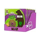BEAR GIANT Apple & Blackcurrant Yoyos - Dried Fruit Rolls - Healthy - Vegan - 20g, 6 x 5 Packs (Pack of 30)