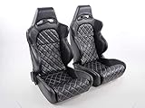 Las Vegas 32642985 Pair of Bucket Seats Imitation Leather Black