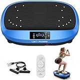 FLYBIRD Vibration Plate Exercise Machine,2025 Power Vibration Plate for Weight Loss,120 Speed Levels,150KG Weight Capacity,Full-Body Workout Vibration Plate for Lymphatic Drainage&Body Shaping-Blue