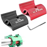 2 pair/4 pcs Bike Handlebar Stem Shim Handle, Aluminum Alloy Conversion Shims, Bike Handlebar Shim, Handlebar Stem Reducer, Black 25. 4mm to 31. 8mm, Red 31. 8mm to 35mm for Most Bicycle and Road Bike