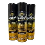 Sovereign Aerosols 3 x Sovereign Designer Fragrances Savage Greed RADA Car Home Office Gym Turbojet Air Sanitiser Freshener Blast Spray Cans 500ml Bundle