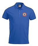 Rangers Retro Football Polo Embroidered Logo Royal