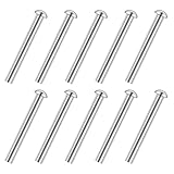 10 PCS Rivets for Spade Handle, Stainless Steel Solid Rivet Tool, Round Head Rivets Shovel Handle Replacement, Countersunk Fasteners Half Round Head Pop Rivet Tool for Garden Shovel (54x6mm)