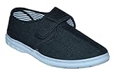 Mens Wider Fitting Casual Holiday Beach Walking Canvas Pump Trainers Deck Shoes Loafer Size 7-12 (Kevin Charcoal, UK Footwear Size System, Adult, Men, Numeric, Medium, 9)