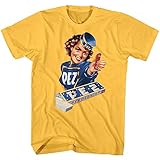 PEZ Vintage Candy Girl Men's T Shirt Nostalgic 1950's Candy Dispenser Character Yellow