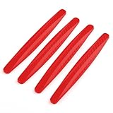 UIHRLM 4PCS Black Car Door Edge Protector - Carbon Fiber Car Door Protection Strips, Anti-Scratch & Anti-Bump Universal Auto Bumper Guard for Vehicle Door Edges, Mirrors, Bumpers Protect (Red)