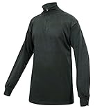 British Norweigan Army Style Fleece Lined Shirt Military Field Patrol Norgie Top (Black, Large)