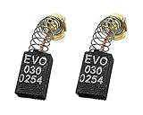 LAZER ELECTRICS Motor Carbon Brushes Pair for Evolution RAGE3-S & Fury 3-S Mitre Saw, Drills (Alt to 030-0254, 6 x 10 x 15/16mm)