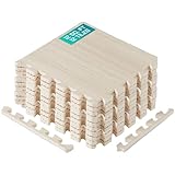 Yes4All EVA Interlocking Mats, Puzzle Floor Tiles, Foam Floor Padding with Border for Furniture, Home Space, Living Room, Garage 1.02 m²