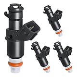 Dixhills 4x Flow-Through Fuel Nozzle, Injector Nozzle Replacement for Honda Civic 2006-2011 1.8L 16V Petrol 6 Car Accessory Part# 16450RNAA01, 16450-RNA-A01