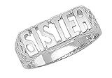 Sterling Silver SISTER Ring - Size K-V ~ Real 925 Sterling Silver (T)