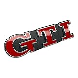 VW Genuine Gti Front Grill Badge Emblem Chrome Silver Red - 5G0853679P Wyr