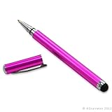2 in 1 Touch Screen Stylus For LG KP500 Cookie Pink Fuschia