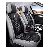 VIVAZYQ Car Seat Covers Full Set for Audi Q5 2009-2024, Leather Seat Covers,Leather Seat Covers Full Set,5 Seats Automotive Vehicle Cushion Compatible with Airbag Breathable and Waterproof(A)