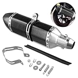 Universal Motorcycle exhaust pipe, 38mm 51mm Motorcycle Muffler Exhaust Exhaust Pipe 1.5" 2", Removable Motorcycle Accessories, for Dirt Bike Street Bike Scooter ATV