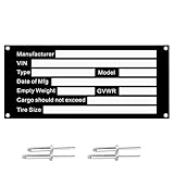 Vin Plates for Trailers, Vin Plate,Blank Aluminum Vin Plate Replacement,Trailer Vin Plate Replacement,Vin Tag,Vin Number Plate Replacement!
