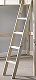 Strictly Beds and Bunks Pine Bunkbed Ladder - Replacement Bunk Bed Slanted Ladder Solid Pine, Natural, White, Black or Grey (Natural)
