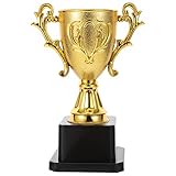 CLISPEED Plastic Trophy Cup: Mini Trophies Prizes for Kids, Golf Football Trophy Awards Trophies for Party Favor Prop Reward Winning Competition Sport Event