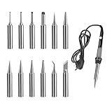 12 Pcs Soldering Iron Tips, Soldering Tips, 900M Solder Tips for Hakko Radio Yihua Aoyue Ryobi Quick Soldering Stations, Replacement Welding Tips Accessories & Equipment