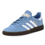 adidas Men's Handball Spzl Gymnastics Shoes, Blue Light Blue Ftwr White Gum5 Light Blue Ftwr White Gum5, 7 UK