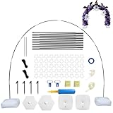 Sythrix Reusable Balloon Arch Kit, 85PCS Adjustable Balloon Arch Stand Kit 10ft with Water Fillable Base Fibre Pole Tape Clips, for Weddings Birthdays Party Supplies Halloween Christmas